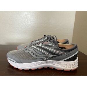 Saucony Womens Cohesion 13 Running Shoes Gray S10559-5 Low Top Lace Up Mesh 11 M